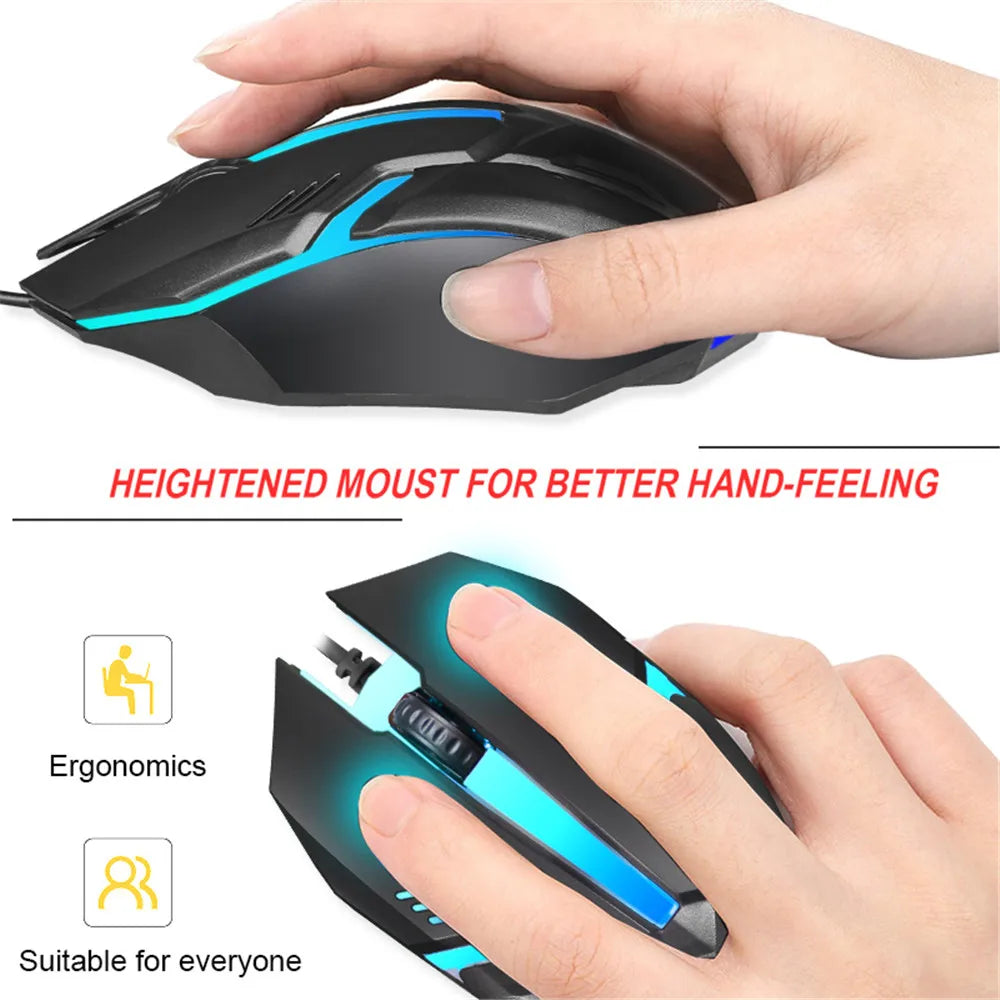 Wired Gaming Mouse – 5000 DPI with RGB Lighting