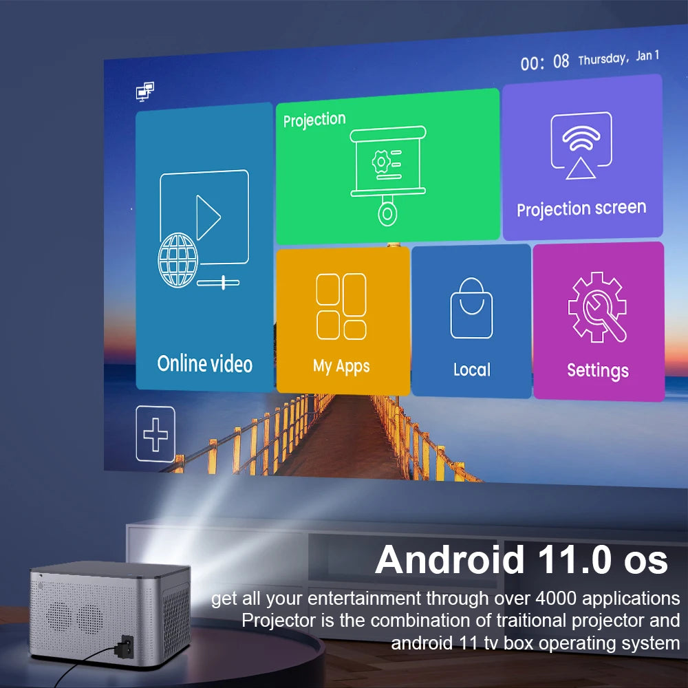 SmartBeam Pro 580ANSI 4K Projector | Android 11, Full HD, WiFi 6, BT5.0 & Voice Control Home Cinema