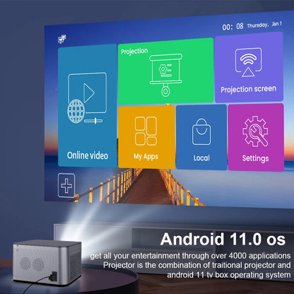 SmartBeam Pro 580ANSI 4K Projector | Android 11, Full HD, WiFi 6, BT5.0 & Voice Control Home Cinema