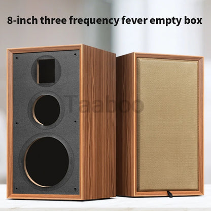 Premium 8-Inch Wooden Speaker Box | 3-Way Labyrinth Passive Design for DIY HiFi Bookshelf Sound System